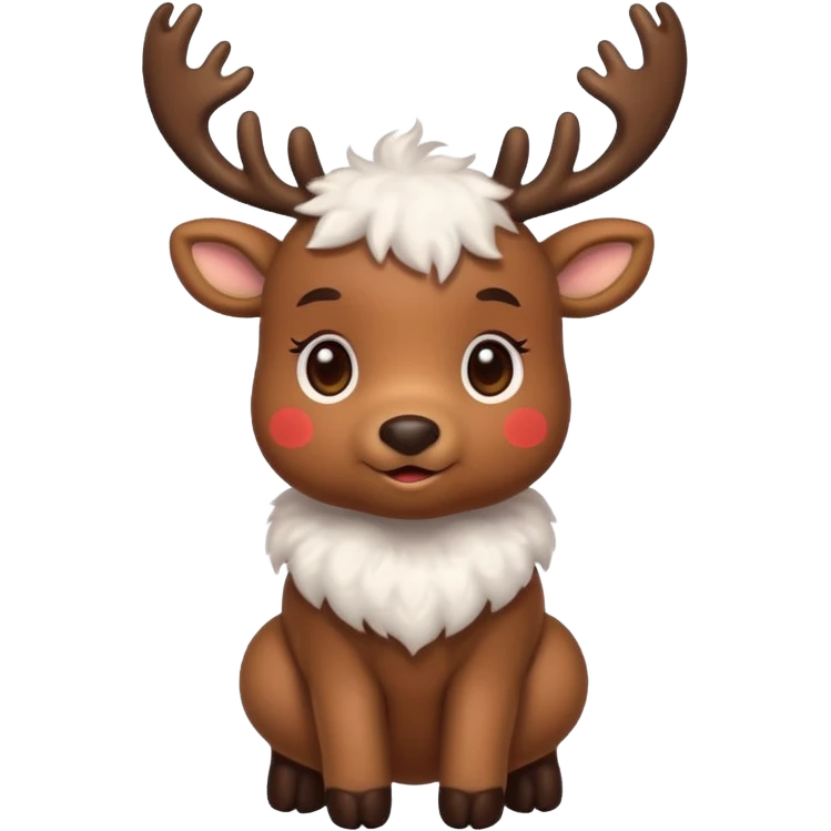 reindeer baby  cute, full body LIGHTS on his horns emoji