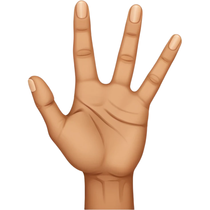 a finger holding up 3 fingers emoji