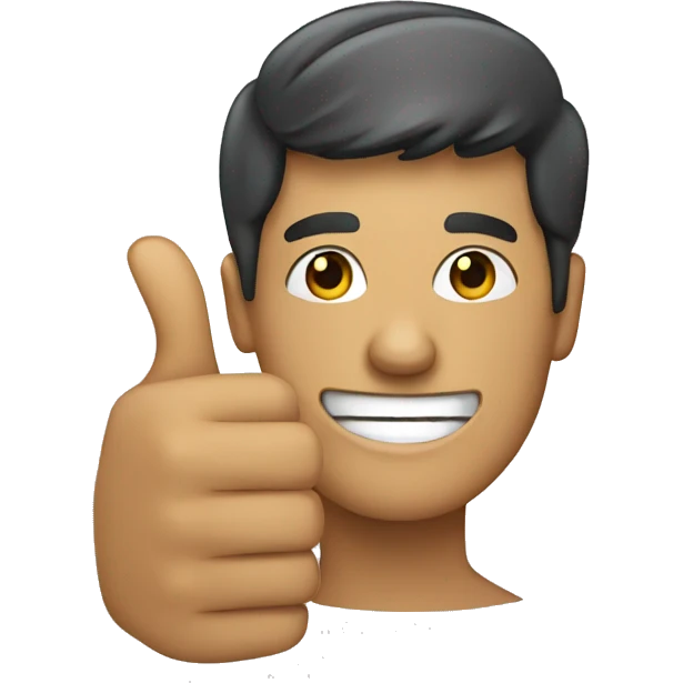 person with thumb up emoji