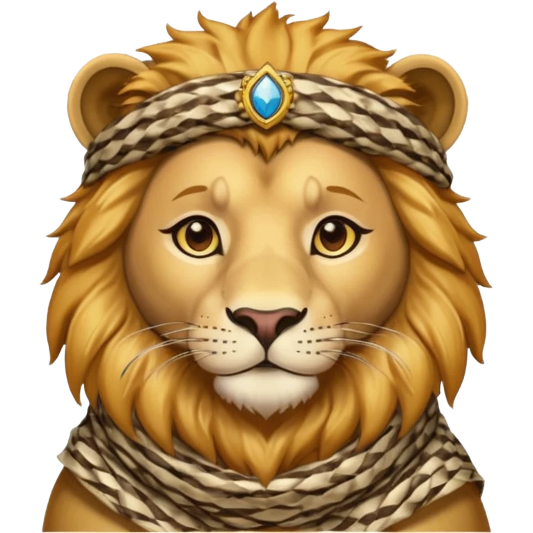 León con keffiyeh emoji