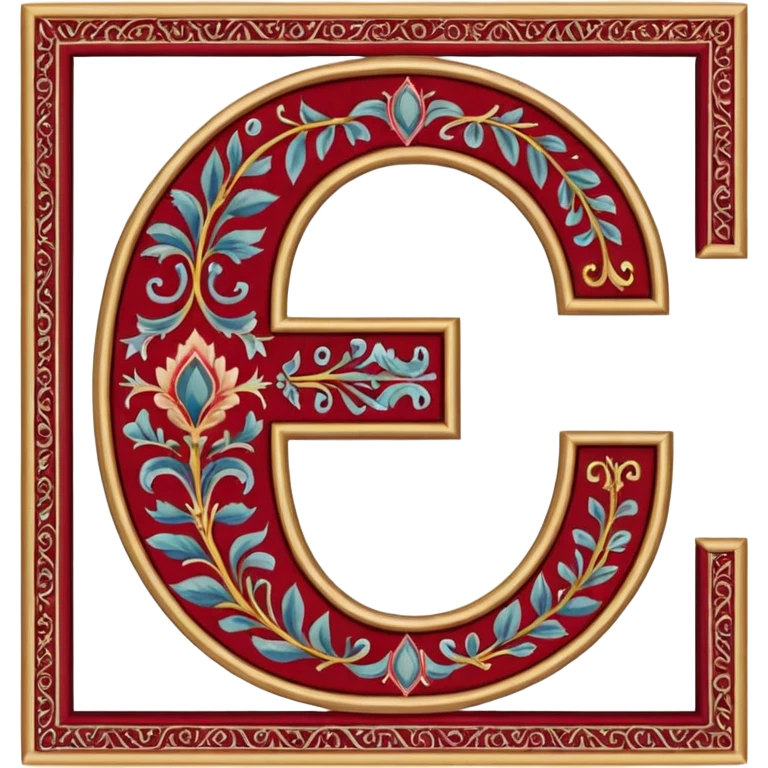  letter c made out of persian carpet texture emoji