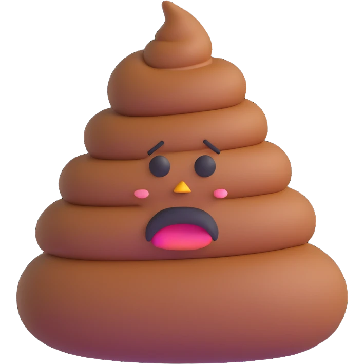 frowning poop emoji