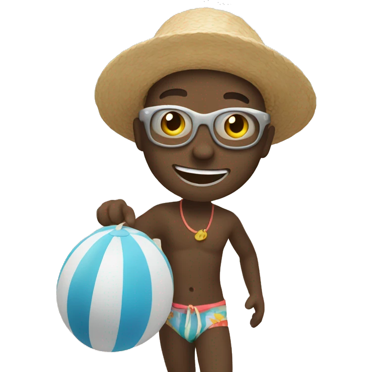 happy on the beach emoji