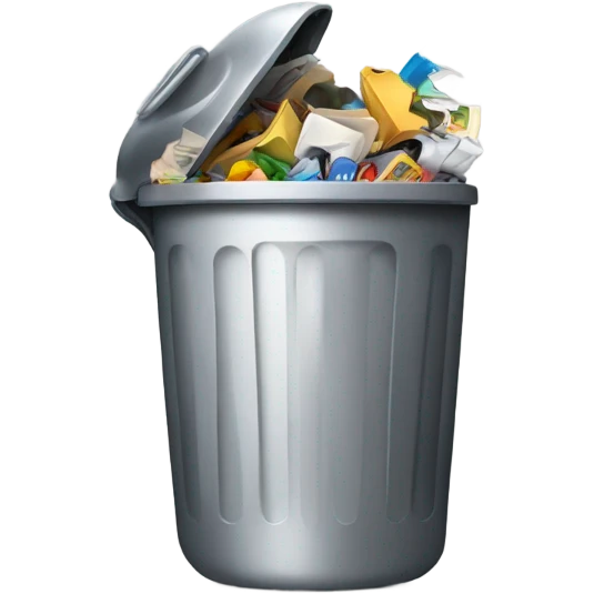 Delete button as trash full emoji
