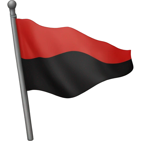 Bandera roja y negra emoji