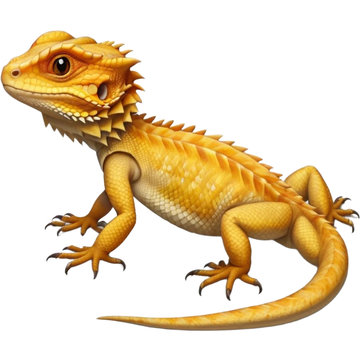 A hyper-realistic bearded dragon (full body) emoji