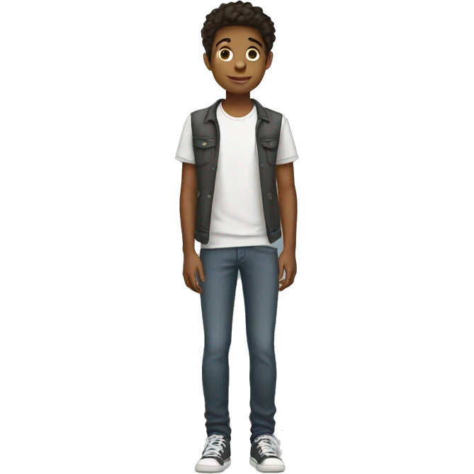 Full length teenager emoji