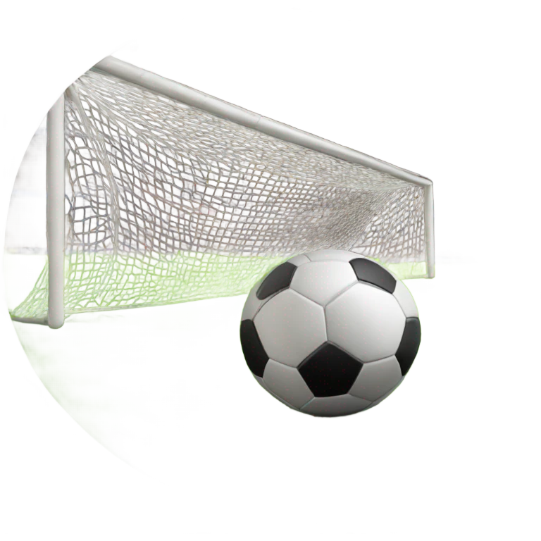 Soccer ball and goal emoji