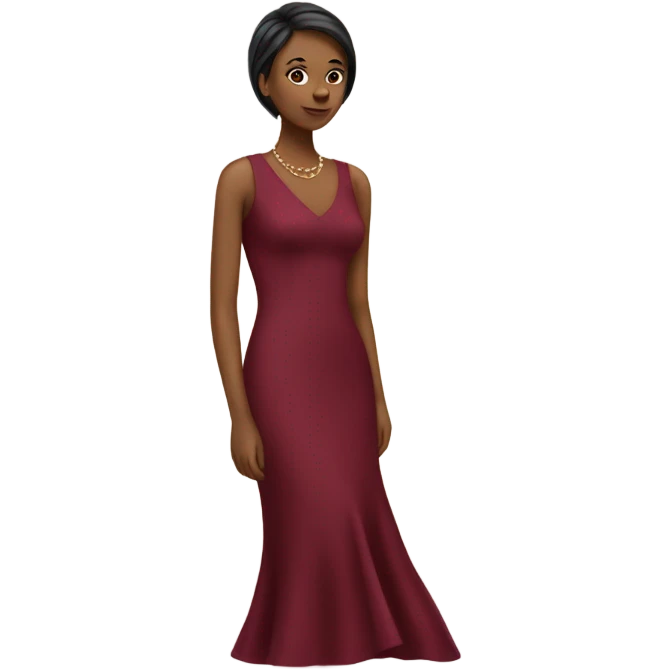 Wine red dress emoji