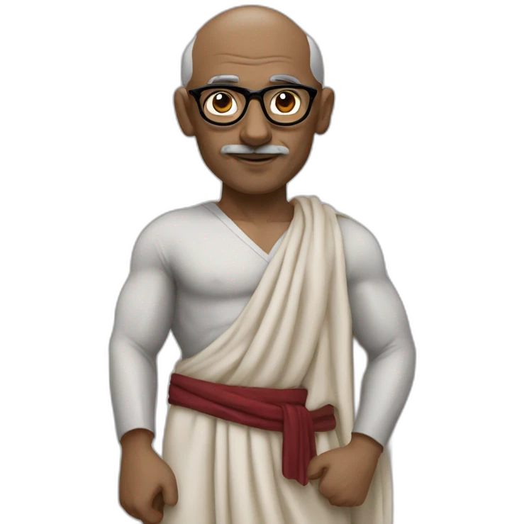 gandhi superman emoji
