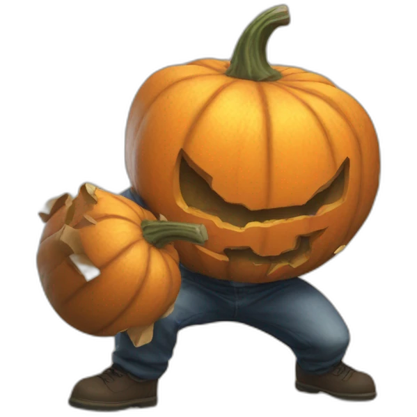 Smashing pumpkin emoji