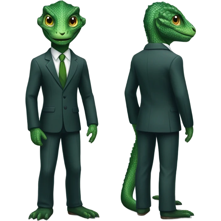 lizard man in suit emoji