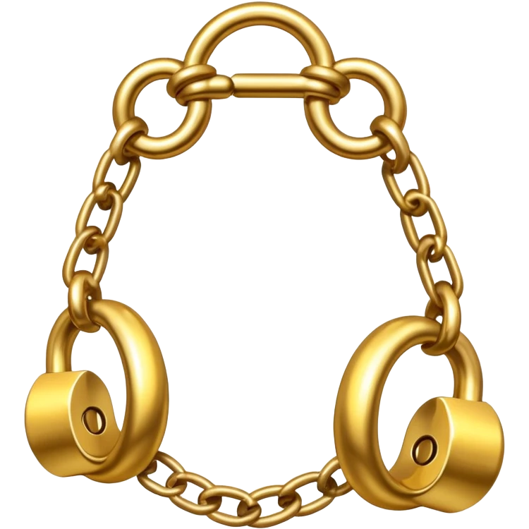 Golden shackles chains emoji