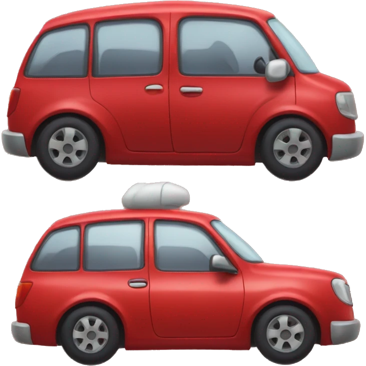 Funny red car emoji