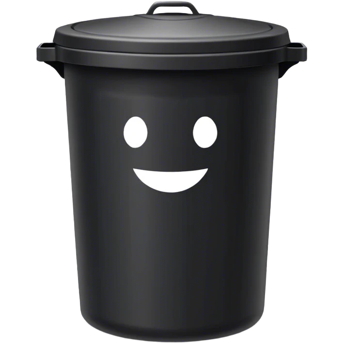 Plastic garbage can emoji