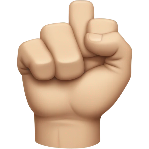 a fist facing up with index and pinky fingers facing up emoji