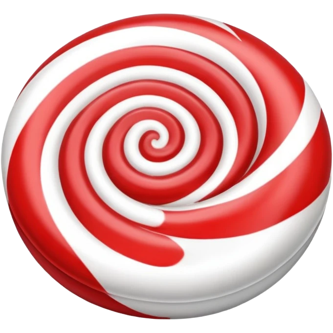 peppermint candy with red and white swirl emoji