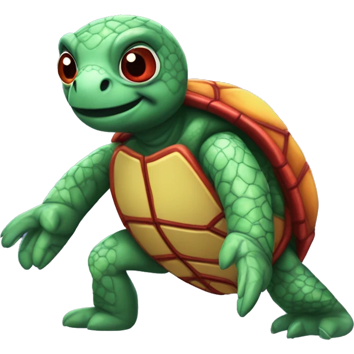 Adult sea turtle wearing a Halloween Spider-Man costume  emoji