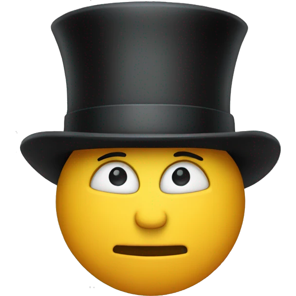 tophat with no person wearing it emoji