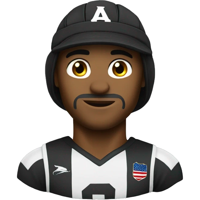 A black bandit water polo player with A water polo cap emoji