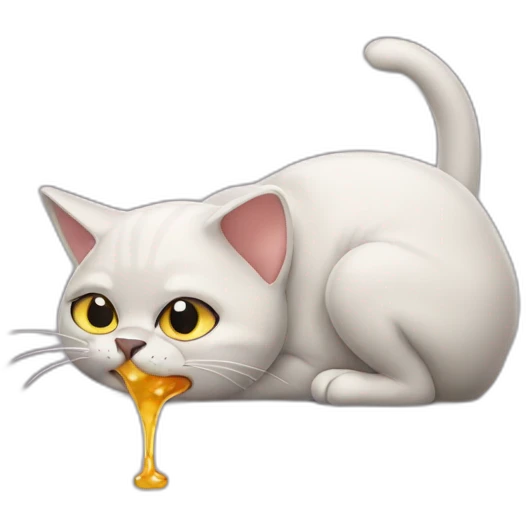 Cat puking emoji