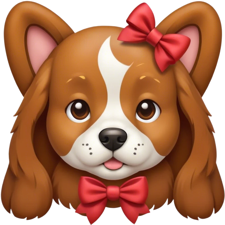 Dog with a bow emoji