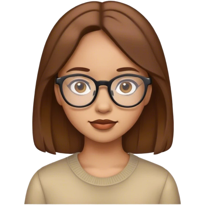 girl with glasses  emoji