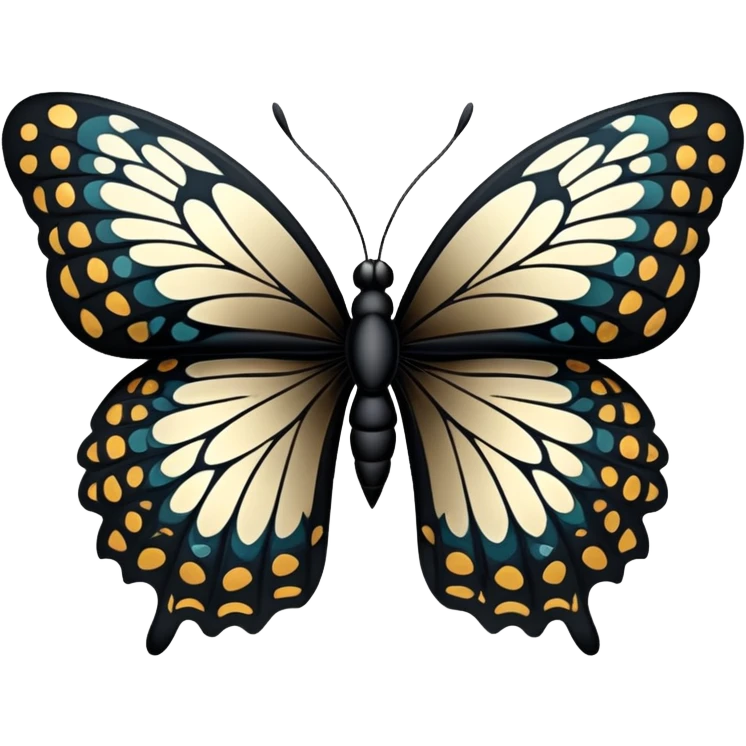 Mariposa negra  emoji