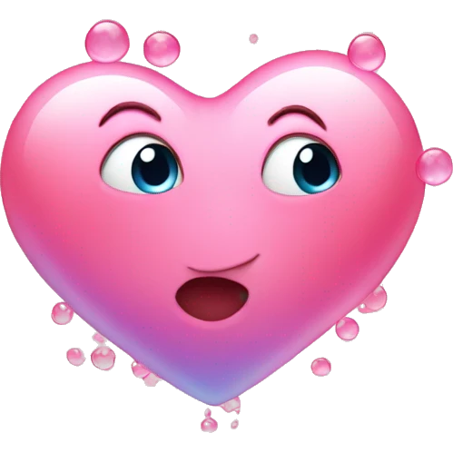 bubbles in heart form emoji