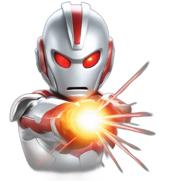 Ultraman fires a laser beam emoji