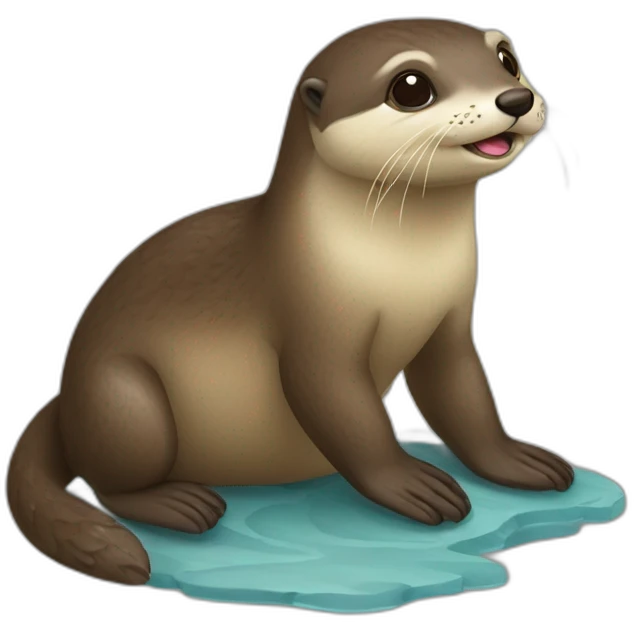 loutre sur tortu emoji