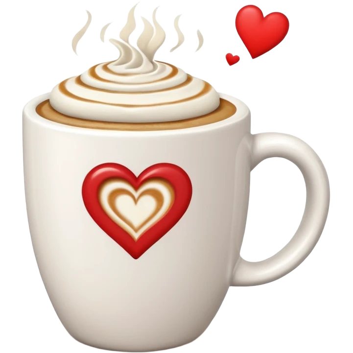 Coffee mug with latte emoji