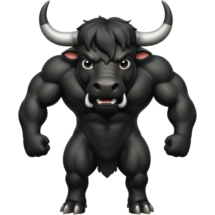 Black bull emoji