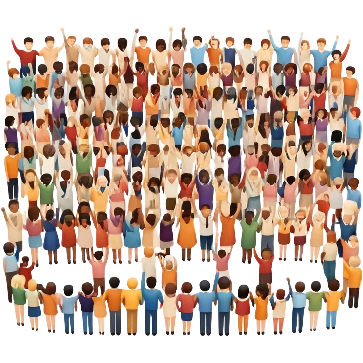 number 1 made out of people emoji