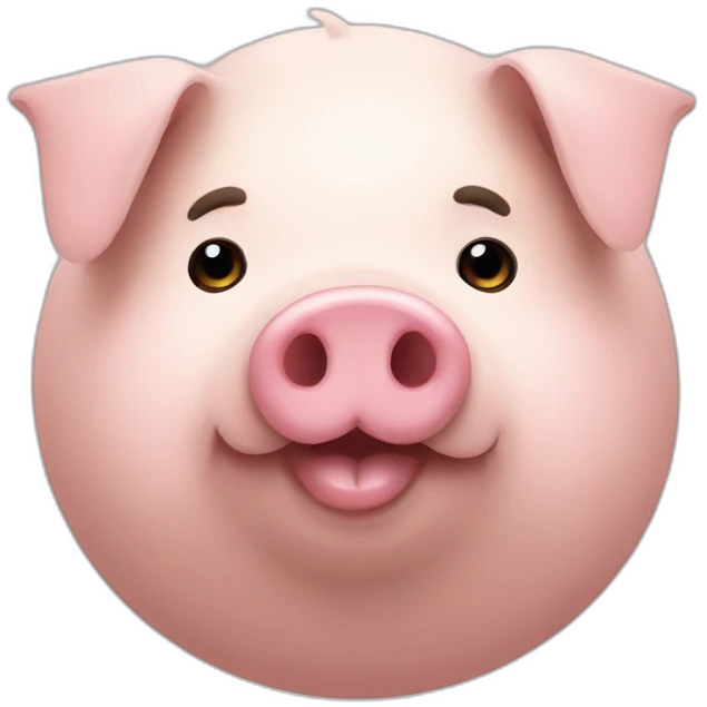 a fat pig emoji