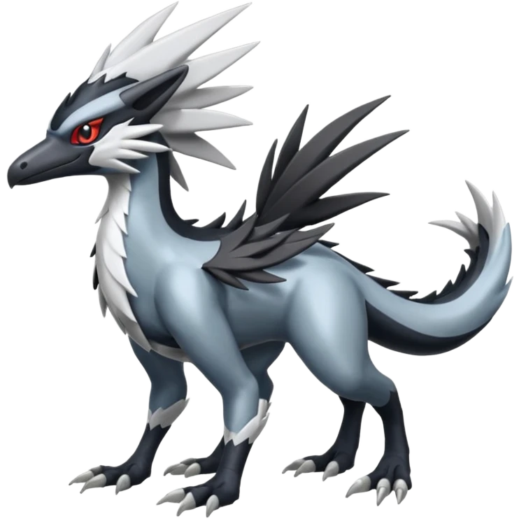 Shiny Nargacuga-Silvally-Fakémon-hybrid-creature (full body)  emoji