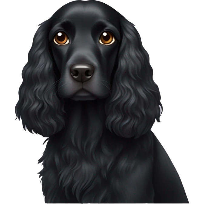 Black spaniel emoji
