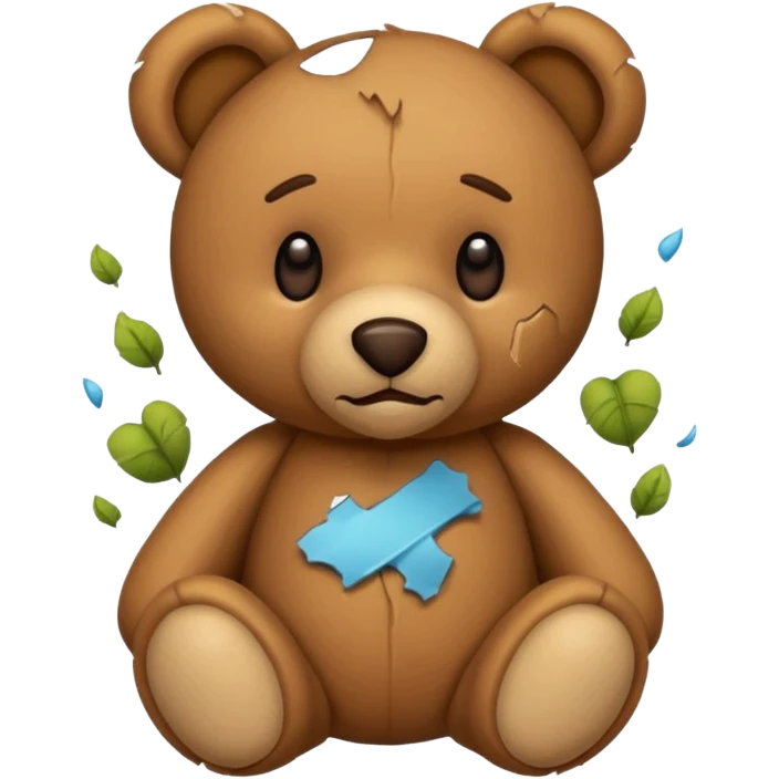 Teddy bear ropes apart emoji