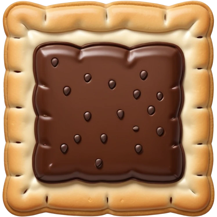 Chocolate baked pop tart  emoji