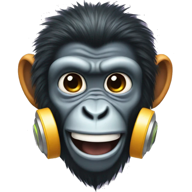 Electro-monkey emoji