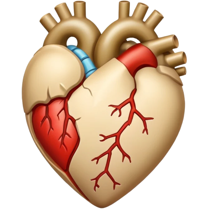 a beige heart healed emoji