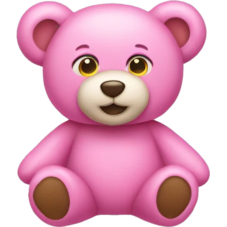 Pink teddy bear emoji