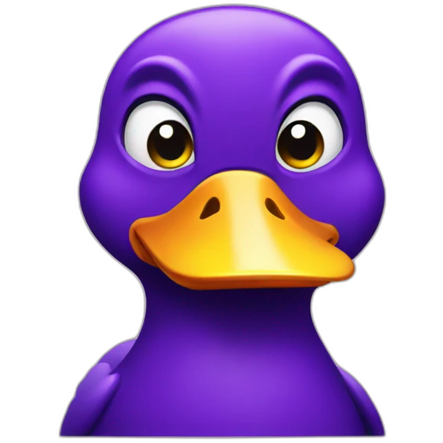 Purple duck angry emoji