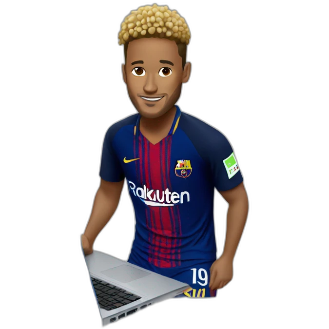 neymar with a laptop emoji