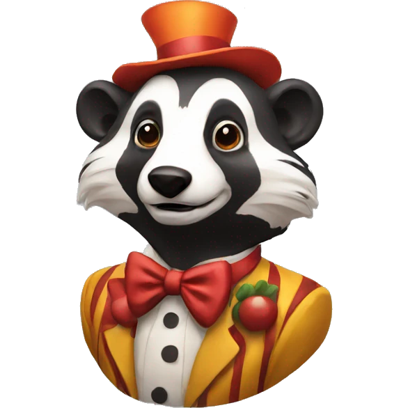 clown badger emoji
