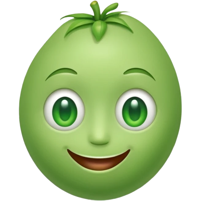 1 poroto con cara emoji