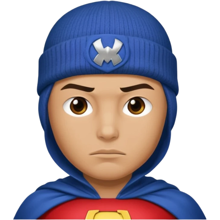 superhero with beanie emoji