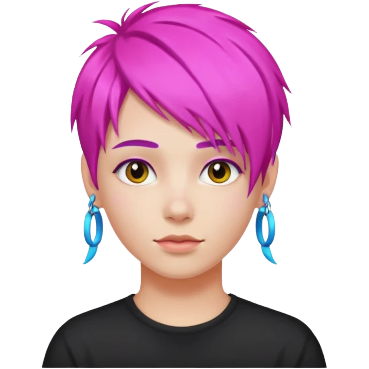Neon Haired People different person emoji