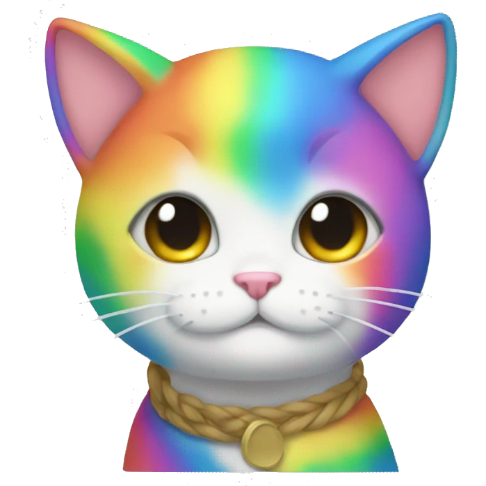 rainbow anime cat emoji