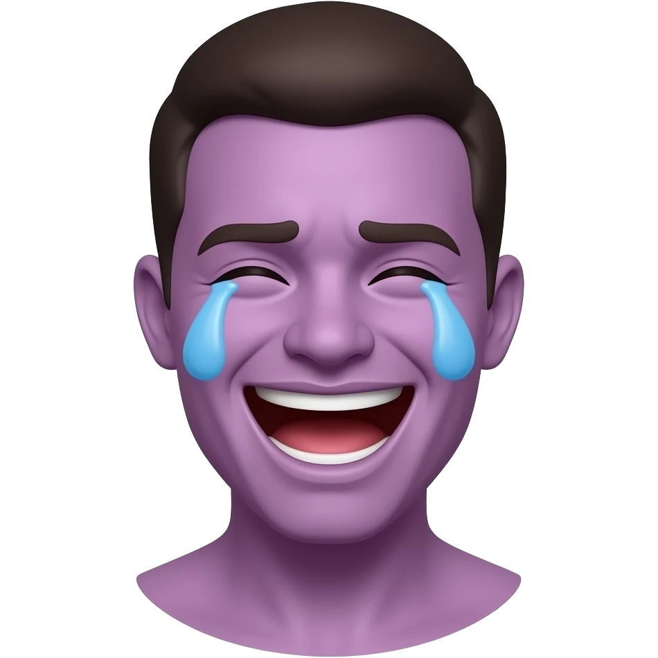 purple smiley laughing out loud in tears emoji